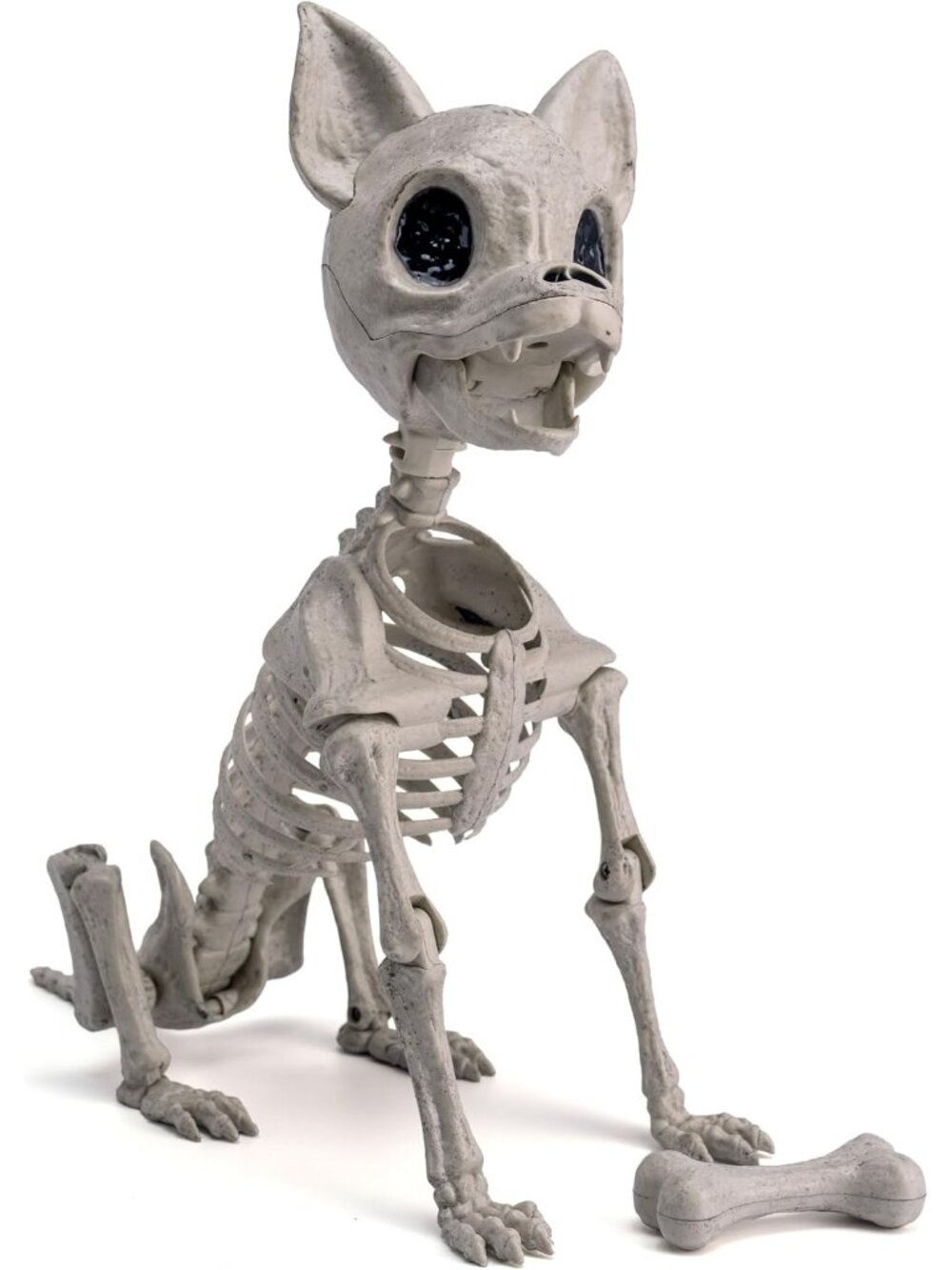 Plastic Chihuahua Dog Skeleton Halloween Decorations 12.6" Puppy Bones Skeleton